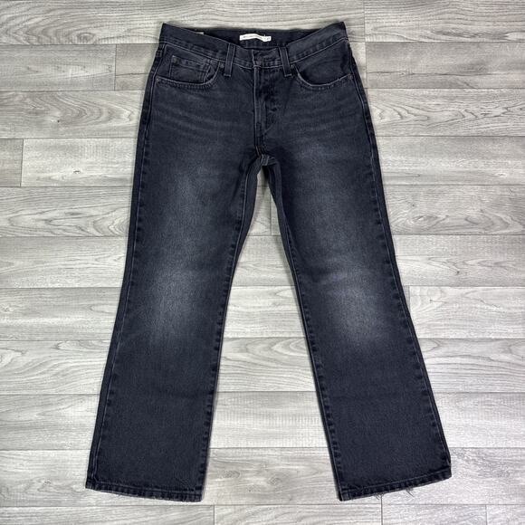 Levi's 100% Cotton Middy Ankle Bootcut Denim Jeans Black sz 27 - Picture 2 of 8